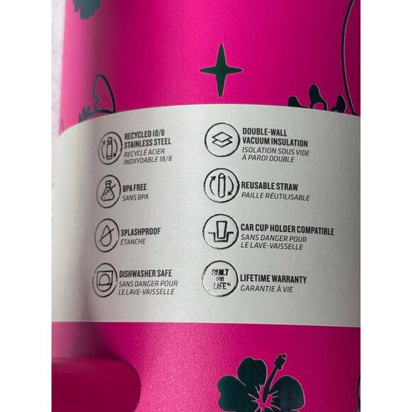 Custom Stanley Quencher H2.0 Tumbler 40oz/1.18L Pink Stitch Ohama Means Family - Picture 5 of 9